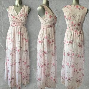 ✅Chic Floral Maxi Dress in Soft Pink